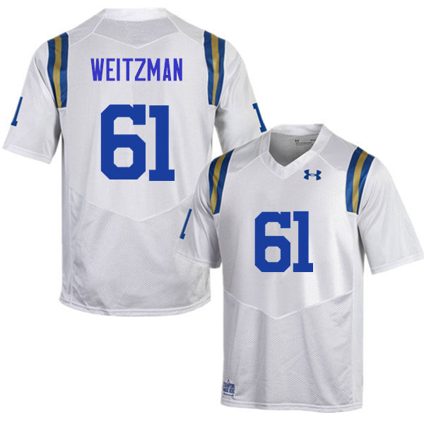 Men #61 Bryan Weitzman UCLA Bruins Under Armour College Football Jerseys Sale-White - Click Image to Close